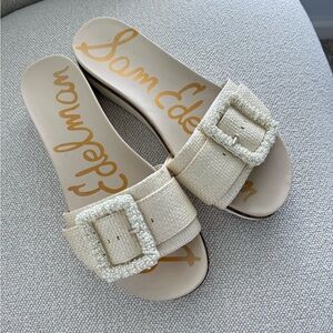 Sam Edelman Women's Cream Pearl Beaded Sandals